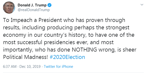Pres. Trump Tweet 12 10